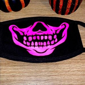 Custom pink skull Face mask